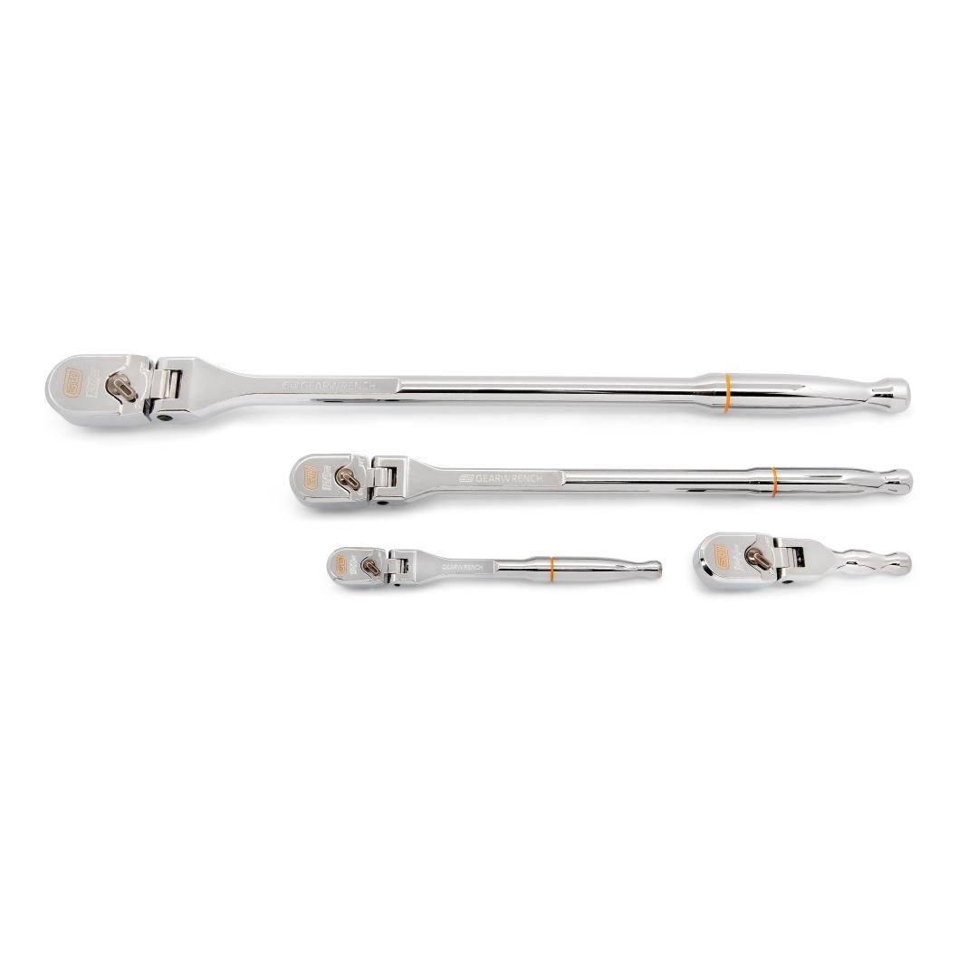 GEARWRENCH 81230XP 4 piece 120XP flex head teardrop ratchet set in foam tray