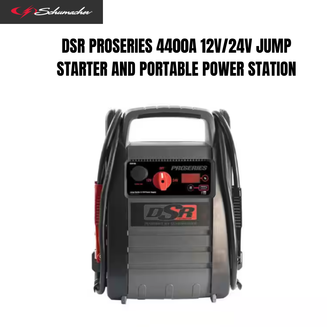 Schumacher DSR166 4400 Amp 12V/24V Jump Starter and Portable Power Station