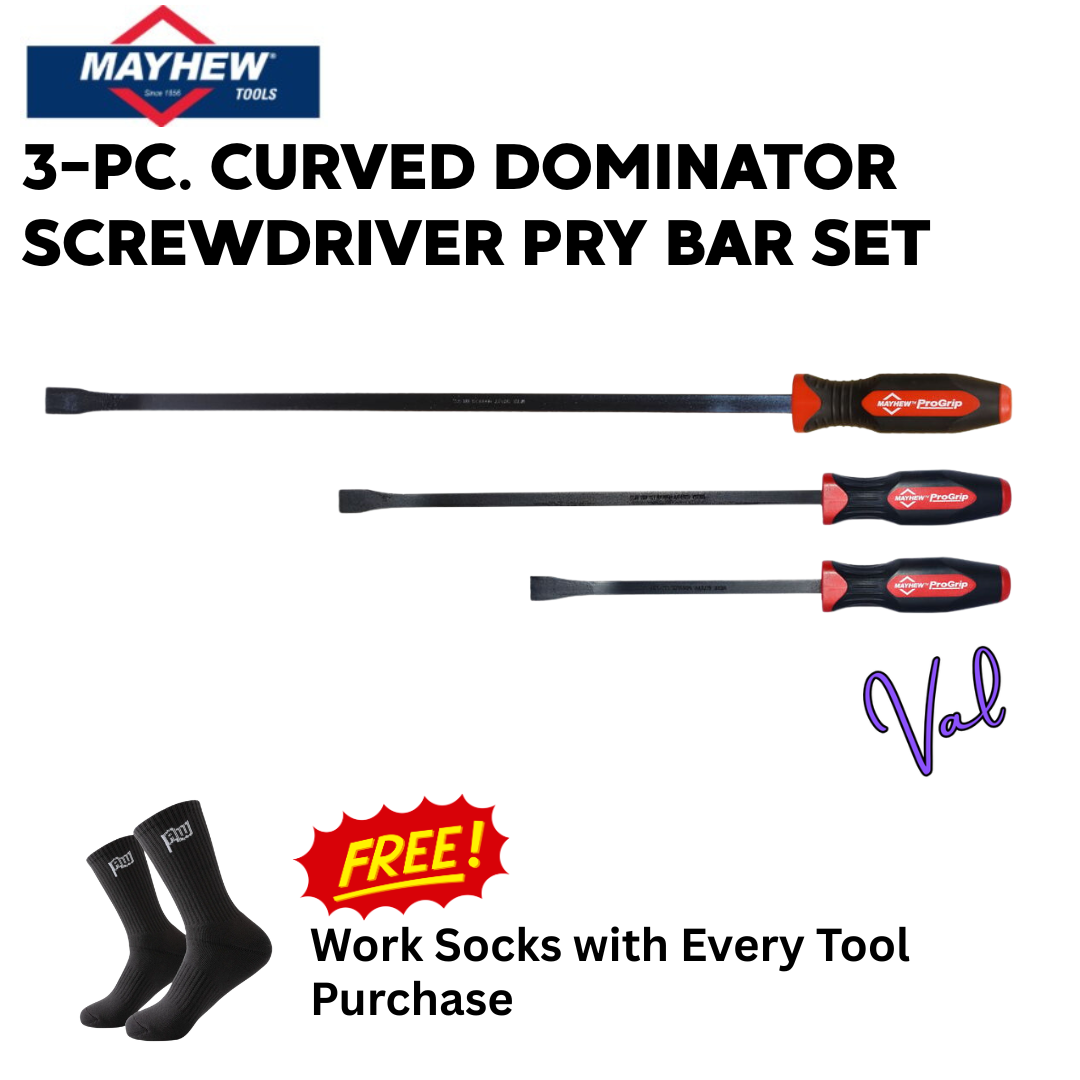 Mayhew 3-PC Curved Dominator Screwdriver Pry Bar Set