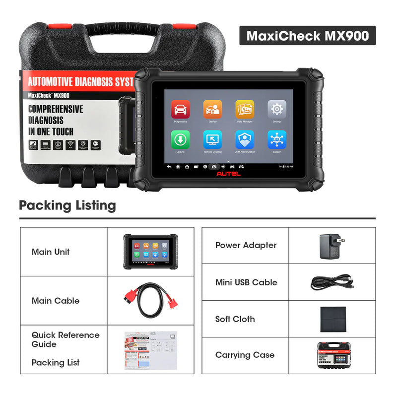 AUTEL MaxiCheck MX900 All Systems Diagnostics and Service Tablet Support DoIP & CAN FD, AutoVIN