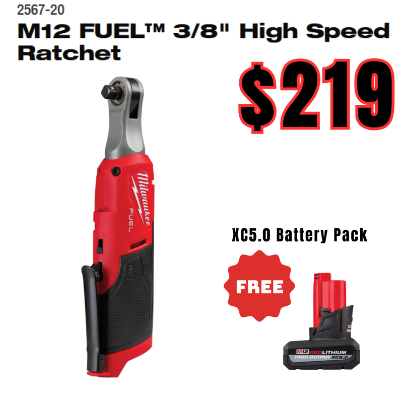 Milwaukee M12 FUEL™ 3/8" High Speed Ratchet
