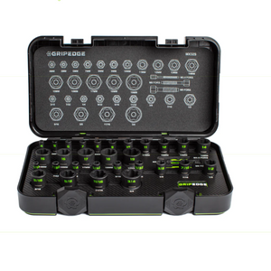 GripEdge 32 pc 1/4" & 3/8" Drive Metric & SAE Master Socket Extractor Set