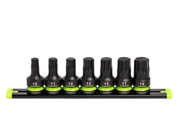 GRIPEDGE RPT Impact Hex Driver Set - 7-Pc 3/8’’ Drive Short Metric Part #IHBM7S