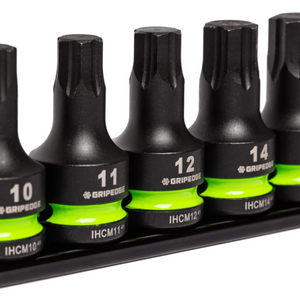 GRIPEDGE RPT Impact Hex Driver Set - 7-Pc 3/8’’ Drive Short Metric Part #IHBM7S