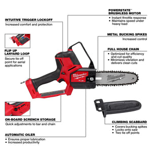 Milwaukee M18 FUEL HATCHET 8" Pruning Saw with FREE XC5.0 Resistant Battery
