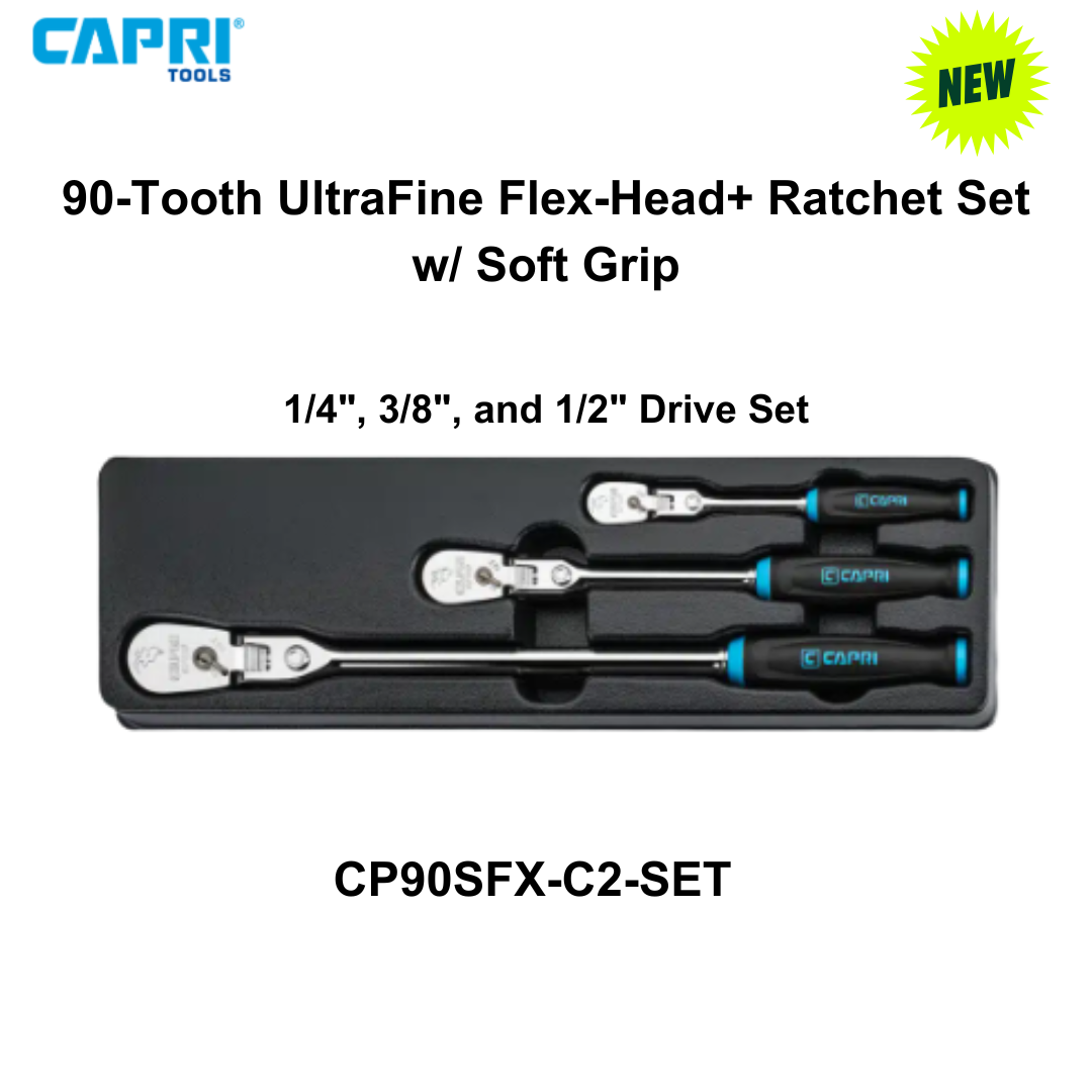 Capri Tools Flex Head+ Ratchet 3 Piece Set