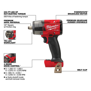 Milwaukee M18 FUEL 1/2 Compact Impact Wrench