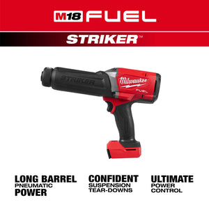 M18 FUEL STRIKER Hammer Chisel power tool with pistol grip and long barrel on a white background