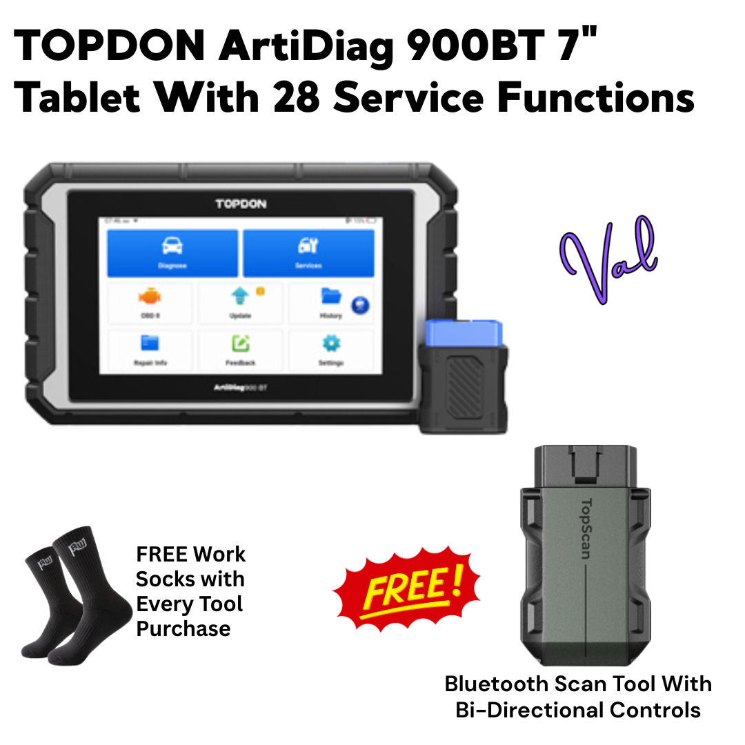 TOPDON ArtiDiag 900BT 7" Tablet With 28 Service Functions