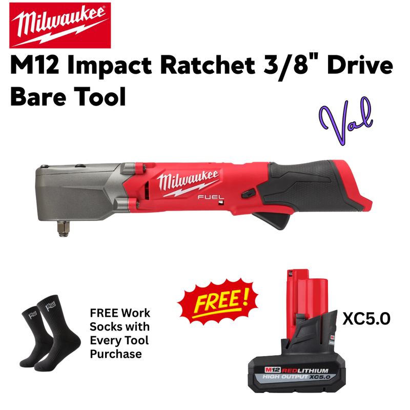 Milwaukee M12 Impact Ratchet 3/8" Drive Bare Tool