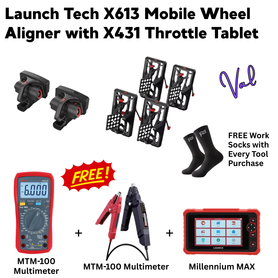 Launch Tech Usa X613 Mobile Wheel Aligner with X431 Throttle Tablet