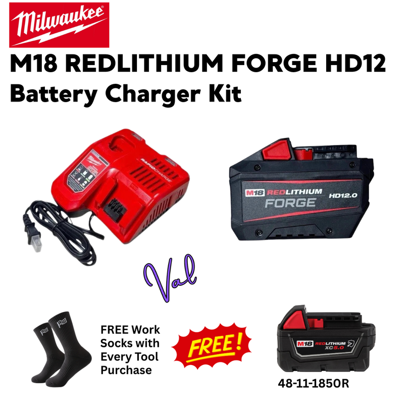 Milwaukee M18 REDLITHIUM FORGE HD12 Battery Charger Kit