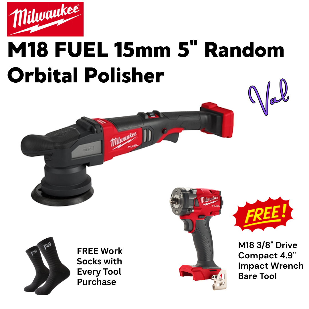 Milwaukee M18 FUEL 15mm 5" Random Orbital Polisher