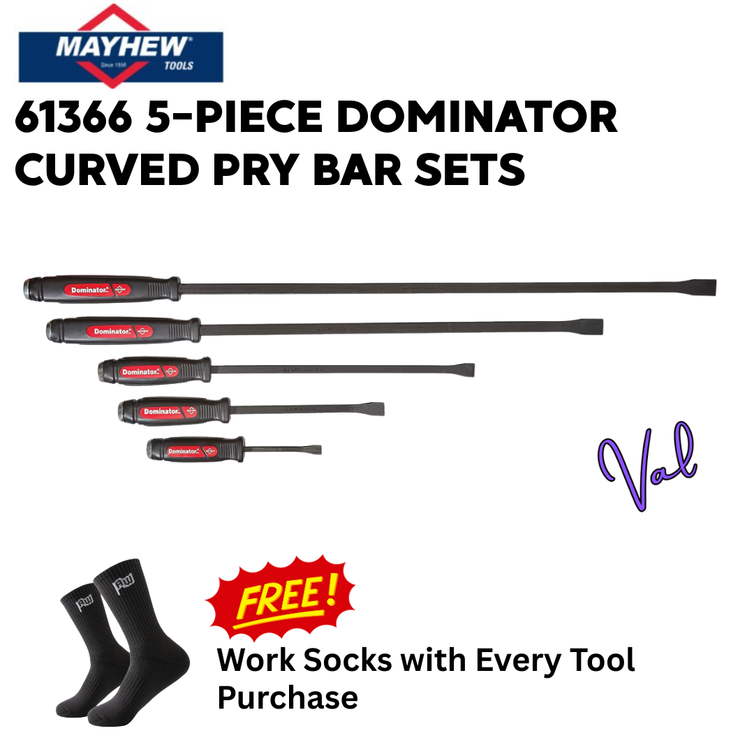 Mayhew 5-Piece Dominator Curved Pry Bar Sets