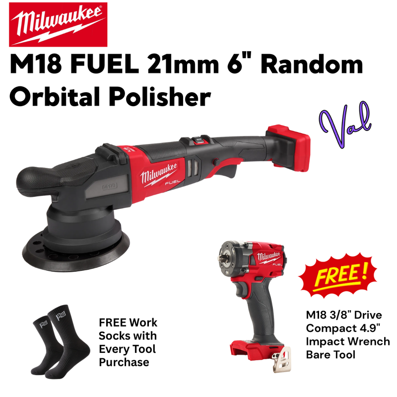 Milwaukee M18 FUEL 21mm 6" Random Orbital Polisher