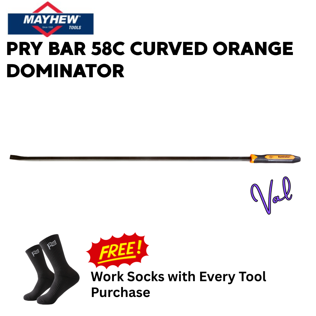 Mayhew Pry Bar 58C Curved Orange Dominator