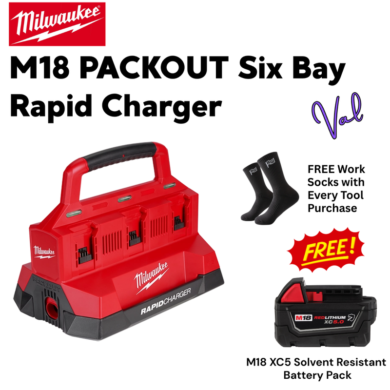 Milwaukee M18 PACKOUT Six Bay Rapid Charger