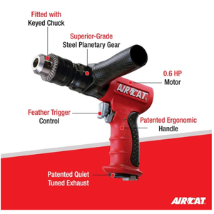 AIRCAT 1/2" Reversible Composite Air Drill