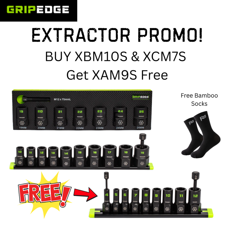 GripEdge | Ultimate G-FORS Socket Extractor Bundle | Buy XBM10S & XCM7S Get XAM9S Free