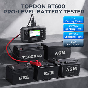 TOPDON BT600 Battery Tester - printer view