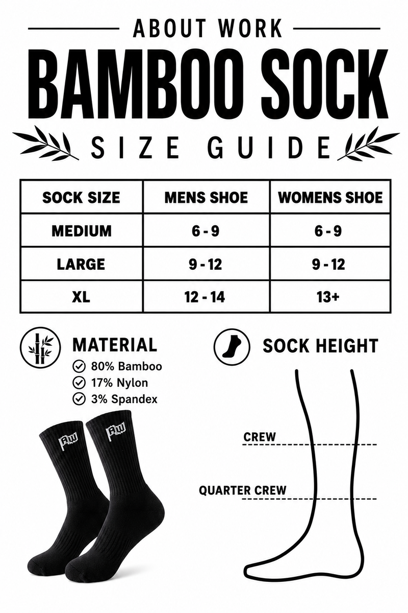 Bamboo Quarter Crew Socks