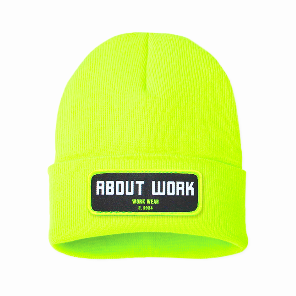 12" High Visibility Yellow Cuff Beanie