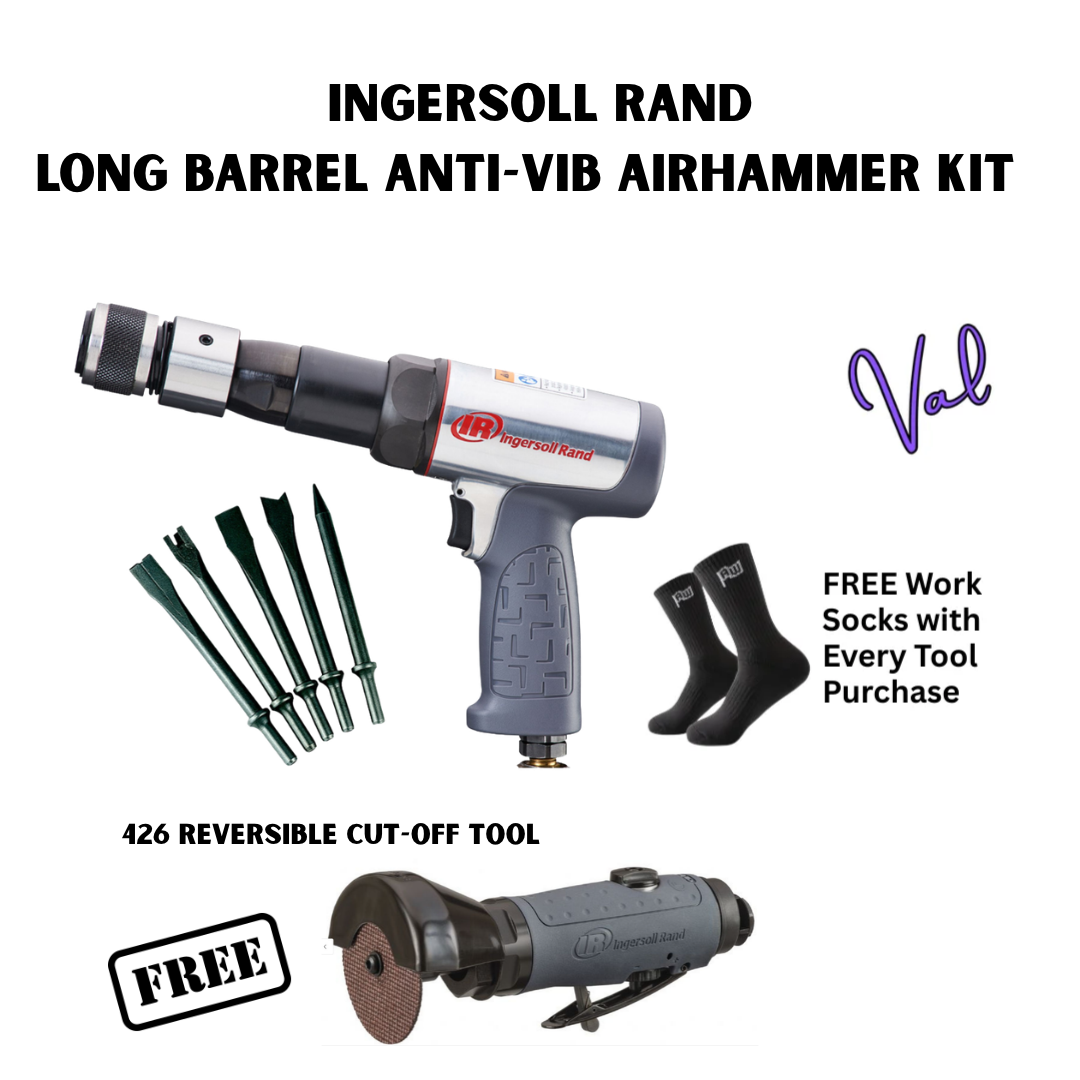 Ingersoll Rand 119MAXK Long Barrel Air Hammer Kit + FREE IR426 Cut-Off Tool