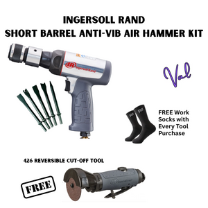 Ingersoll Rand 123MAXK Short Barrel Air Hammer Kit + FREE IR426 Cut-Off Tool