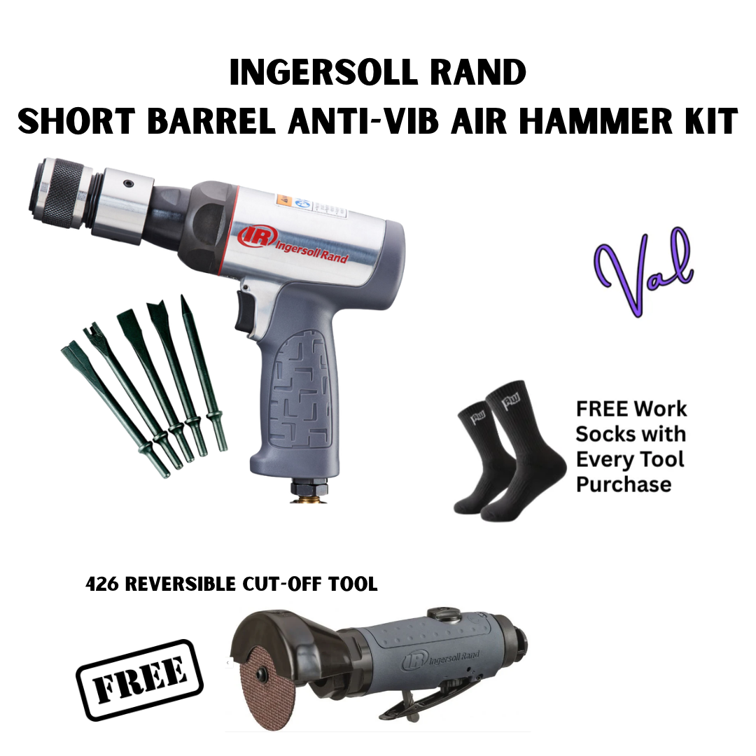 Ingersoll Rand 123MAXK Short Barrel Air Hammer Kit + FREE IR426 Cut-Off Tool