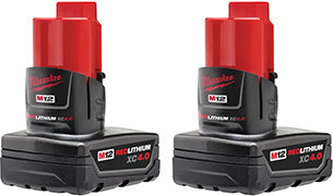 Milwaukee M12 REDLITHIUM XC4.0 Battery 2-Pack 48-11-2442