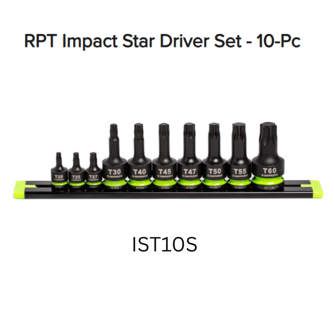 Gripedge 10 pc RPT Impact Star Driver Set IST10S