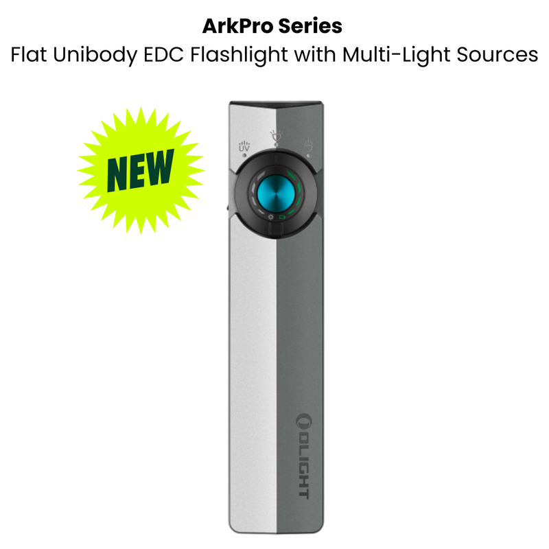 ArkPro Series – Flat Unibody EDC Flashlight with Multi-Light Sources