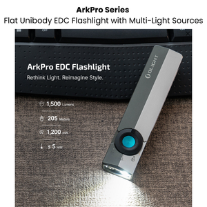ArkPro Series – Flat Unibody EDC Flashlight with Multi-Light Sources