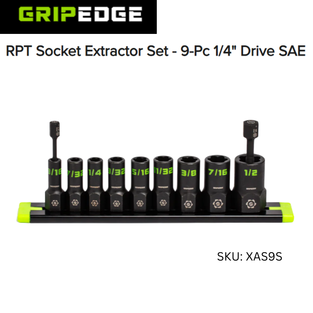 GripEdge RPT Socket Extractor Set 1/4” SAE