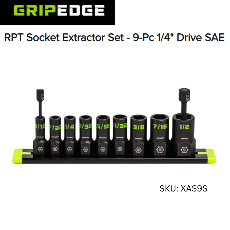 GripEdge RPT Socket Extractor Set 1/4” SAE