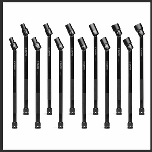 Capri 12 Piece 3/8" Drive 8 - 19 mm Pinless Universal Extension Impact  Sockets Set, 6 Point Metric
