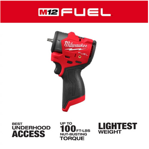 Milwaukee M12 FUEL 1/4 Inch Subcompact Impact Wrench with Friction Ring (Bare Tool)