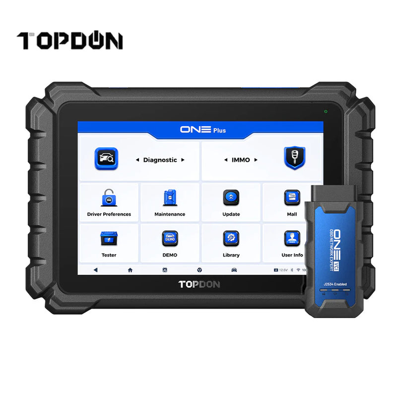 TOPDON TDONEPLUS 10.1" Professional Advanced Automotive Diagnostic Scan Tool with J2534 ECU Programmer