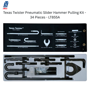 Texas Twister Pneumatic Slider Hammer Pulling Kit - 34 Pieces - LT855A