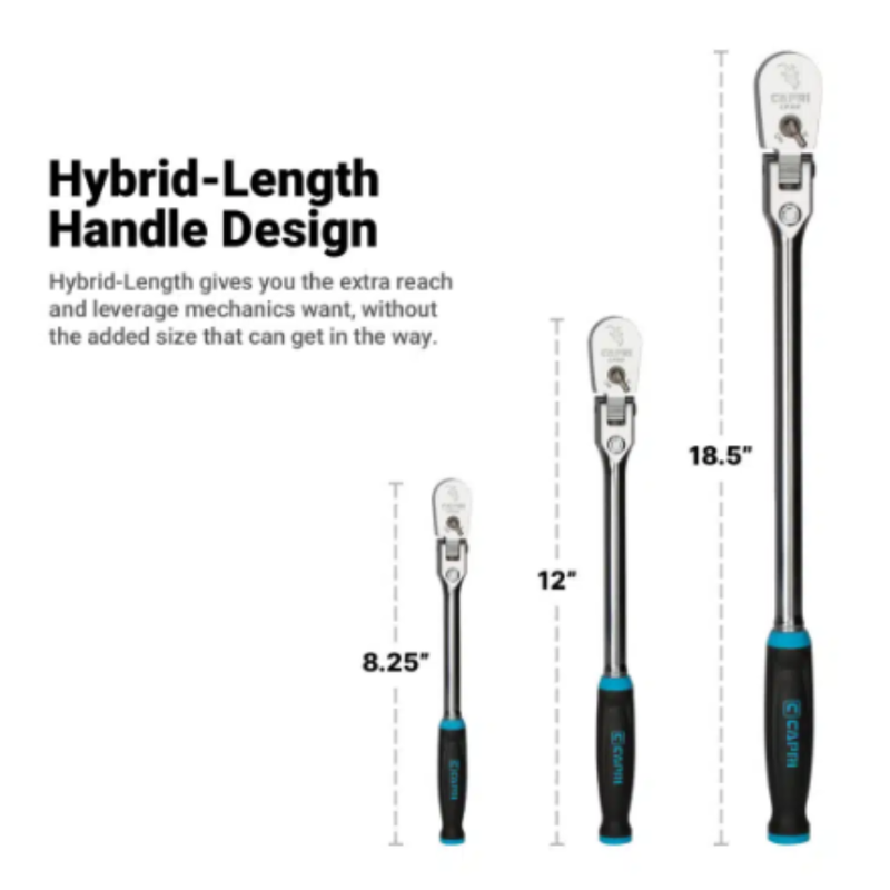 Capri Tools Flex Head+ Ratchet 3 Piece Set