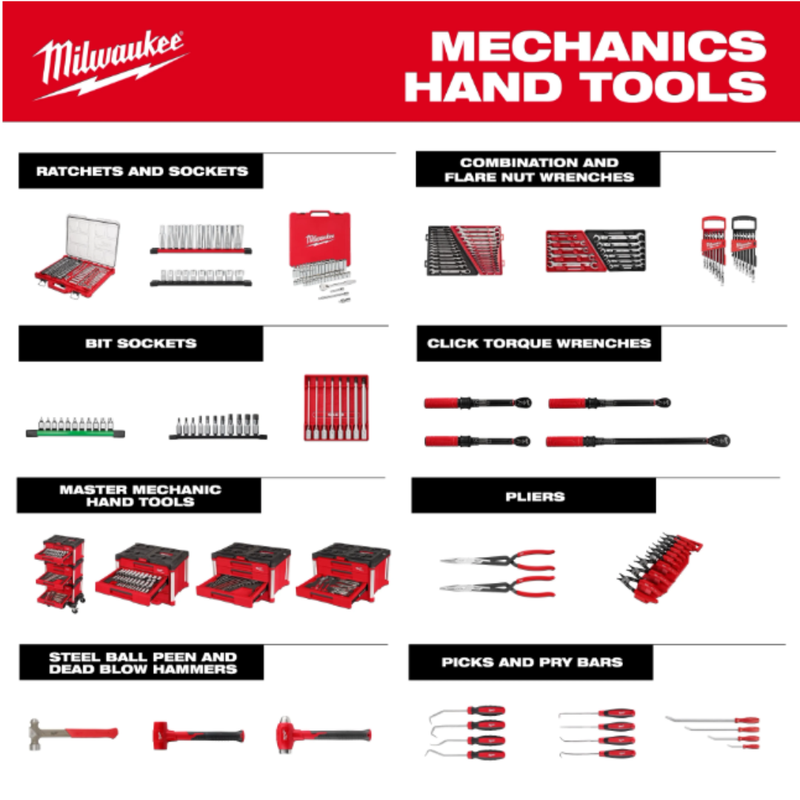 Milwaukee Tools 3/8” Drive Click Torque Wrench (20-100 ft·lbf)