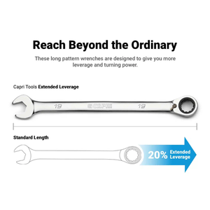 Capri Tools 120 Tooth Ultra Smooth Ratcheting Wrenches 5/16″ – 3/4″, SAE