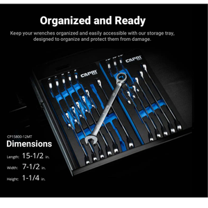 Capri Tools 120 Tooth Ultra Smooth Ratcheting Wrenches 5/16″ – 3/4″, SAE