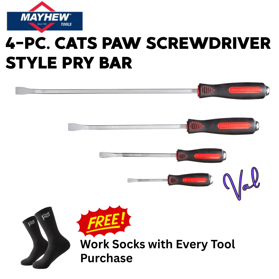 Mayhew 4-PC Cats Paw Screwdriver Style Pry Bar