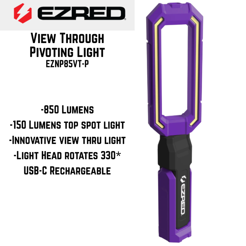 E-Z Red 850 Lumen View Through Pivoting Work Light with Magnetic Base