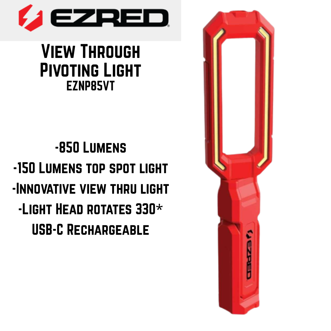 E-Z Red 850 Lumen View Through Pivoting Work Light | About Work