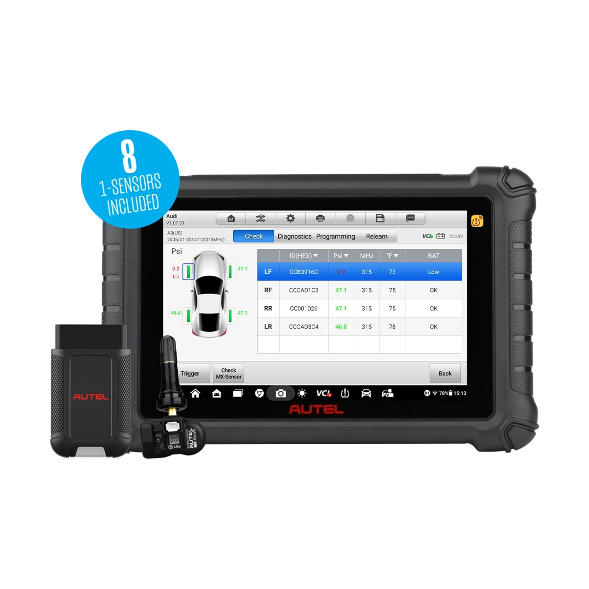 Autel MaxiTPMS TS900 Kit with 8 1-Sensors