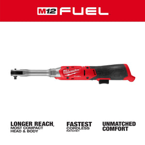 Milwaukee M12 FUEL™ 1/4" Extended Reach Ratchet