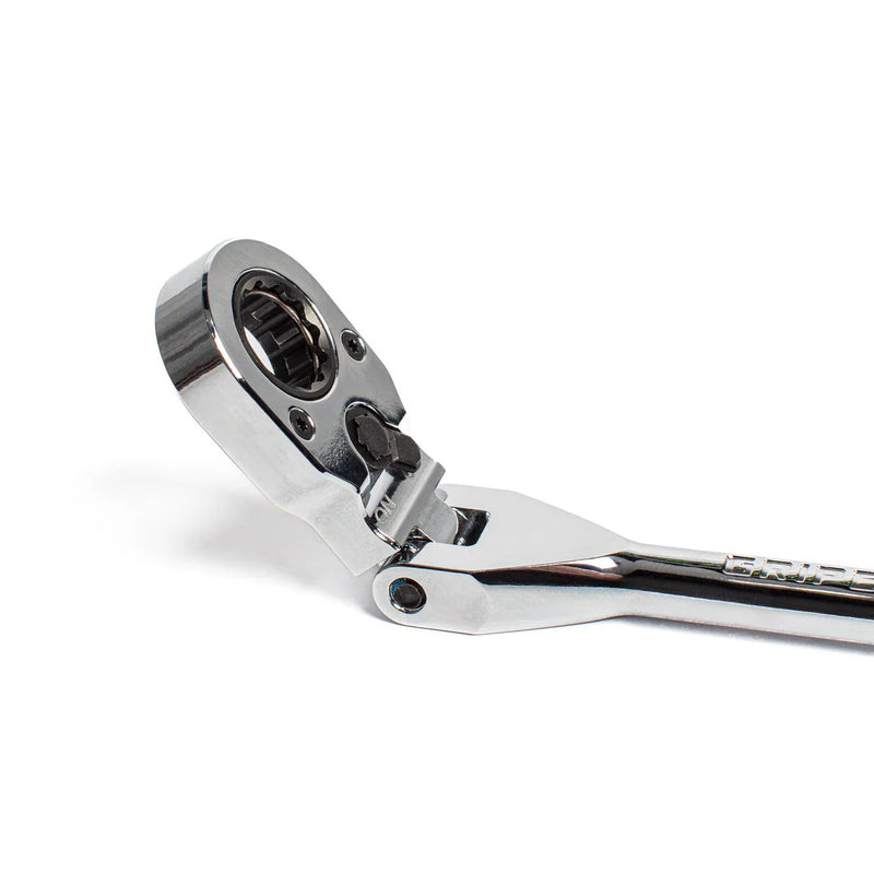 GripEdge 1/4" Drive Standard Flex Head 7/16 Hex Low Profile Dual Action Driver Ratchet - New Product
