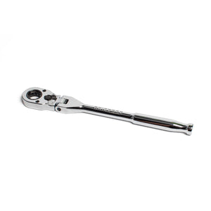 GripEdge 1/4" Drive Standard Flex Head 7/16 Hex Low Profile Dual Action Driver Ratchet - New Product